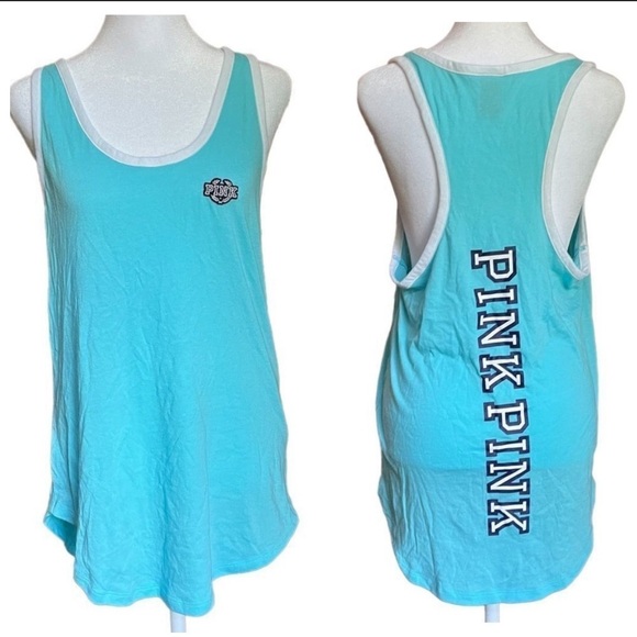 VS PINK teal tank top - Picture 1 of 3